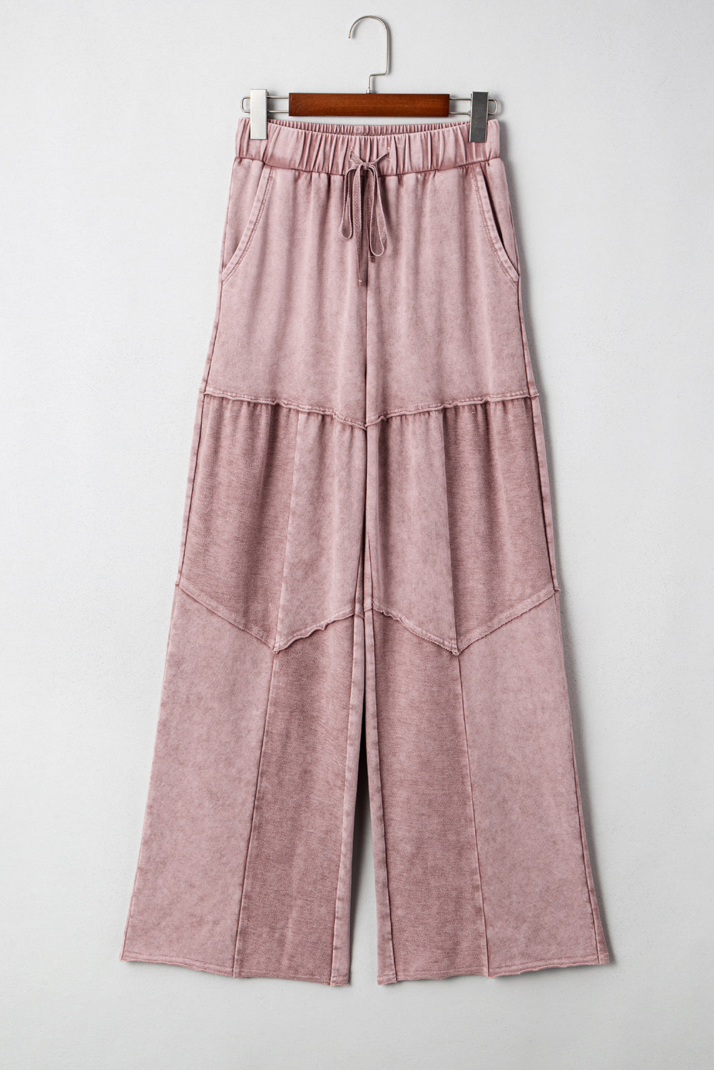 Mineral Wash Patchwork Drawstring Pants