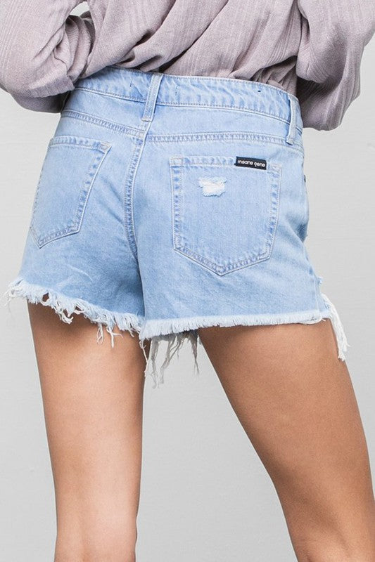 Samantha Frayed Denim Shorts