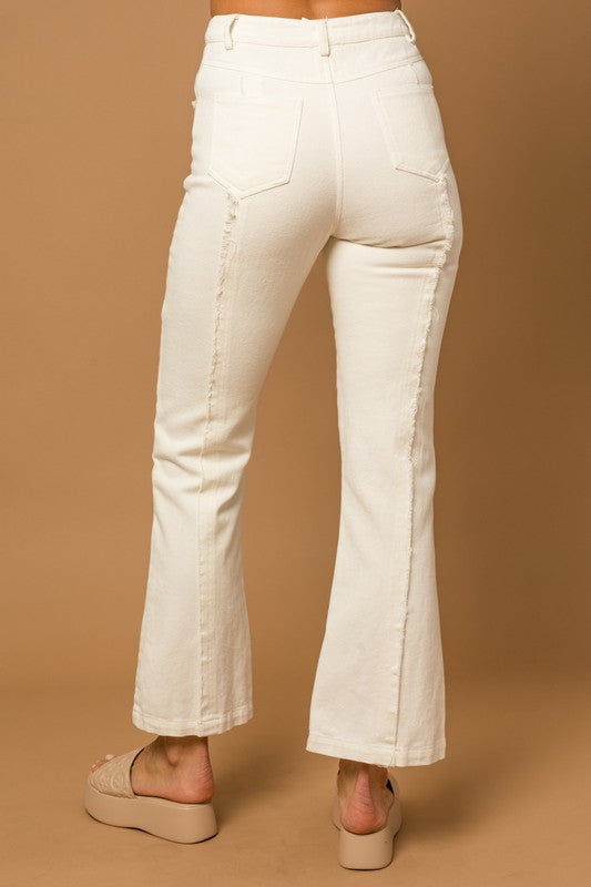 The Raven Frayed Hem Flare Pants