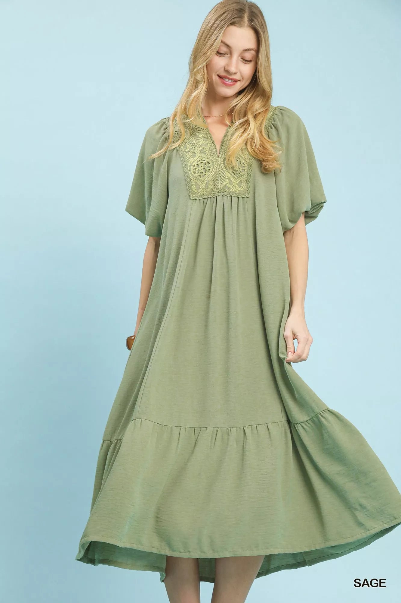fall dresses to wear with booties ﻿Dress Taissa 3/4 Sleeve Brown Women's C4989 SMALL main image 0
