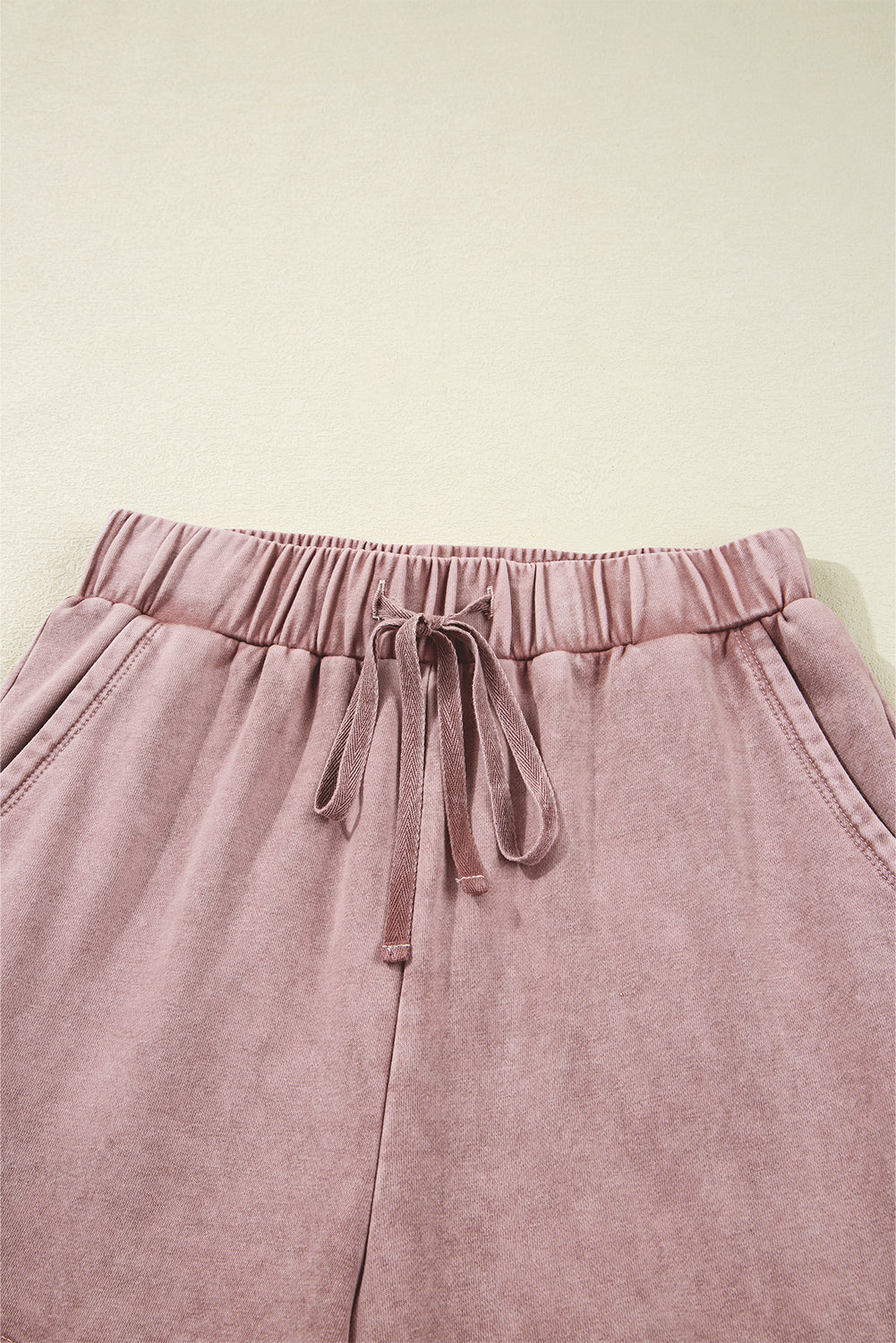 Mineral Wash Patchwork Drawstring Pants