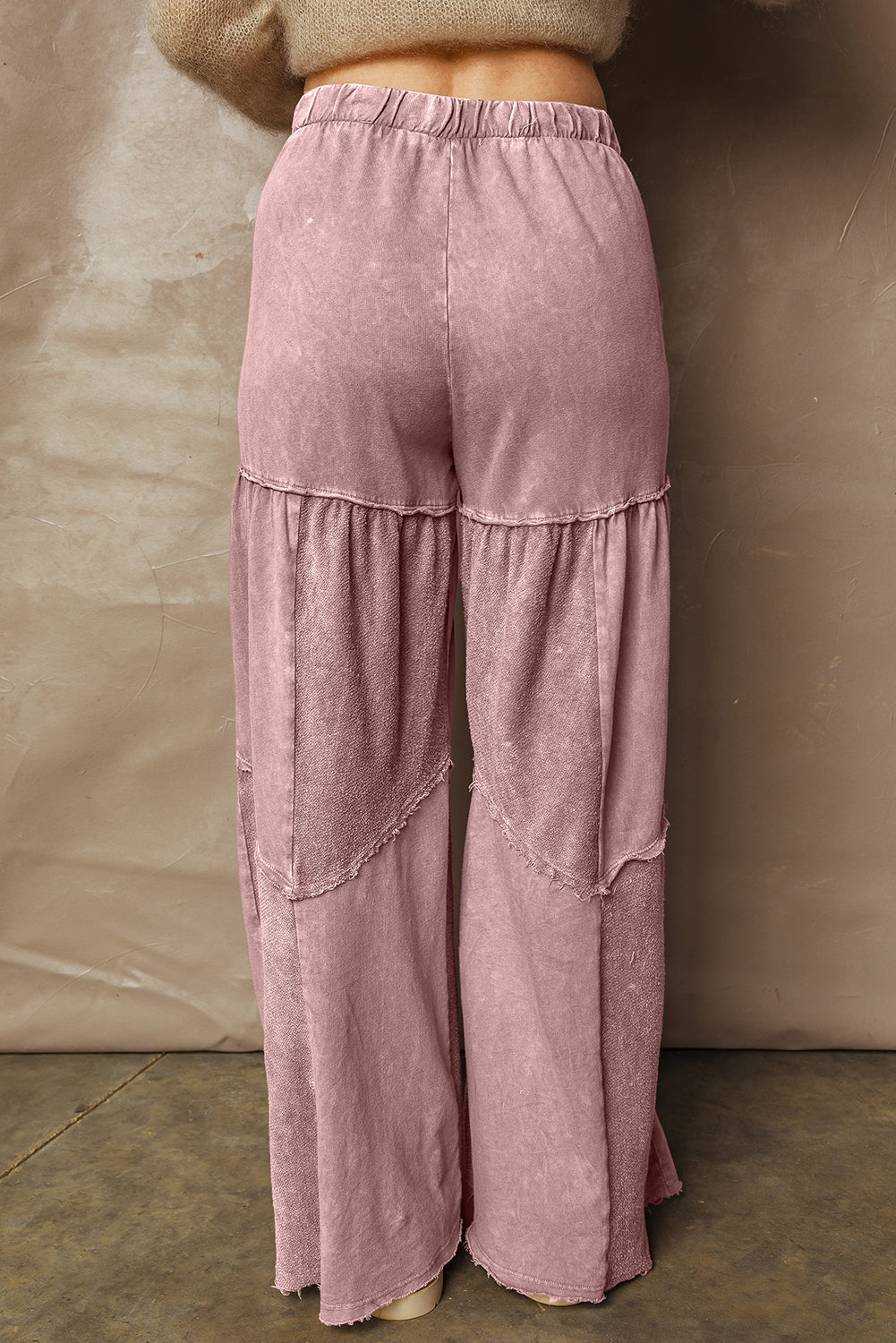 Mineral Wash Patchwork Drawstring Pants