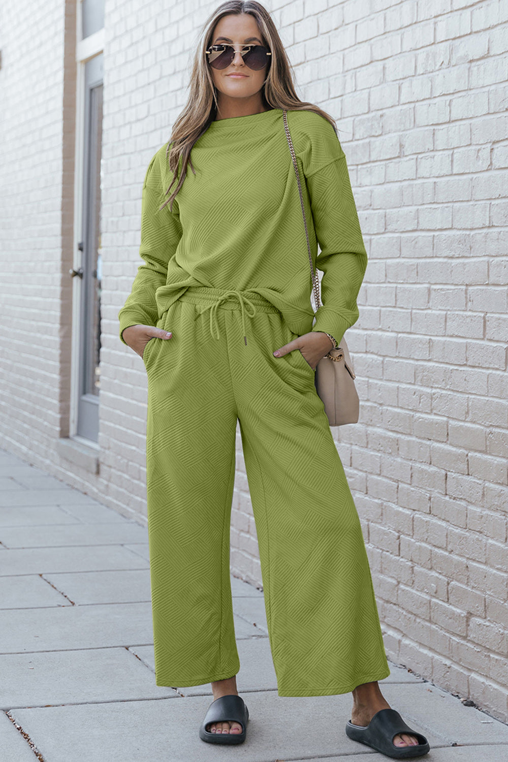 Fit Fancy Textured Double Take Set