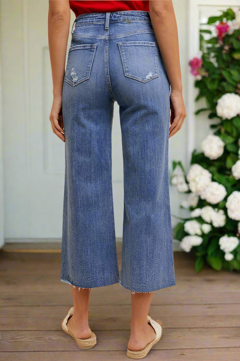 Annie Wear High Waisted Wide Leg Jeans