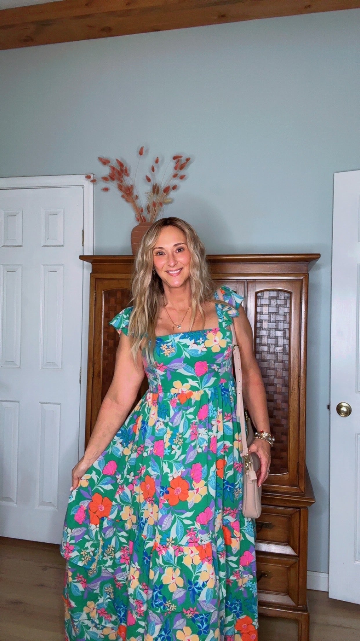 Elizabeth Layered Ruffle Maxi Dress