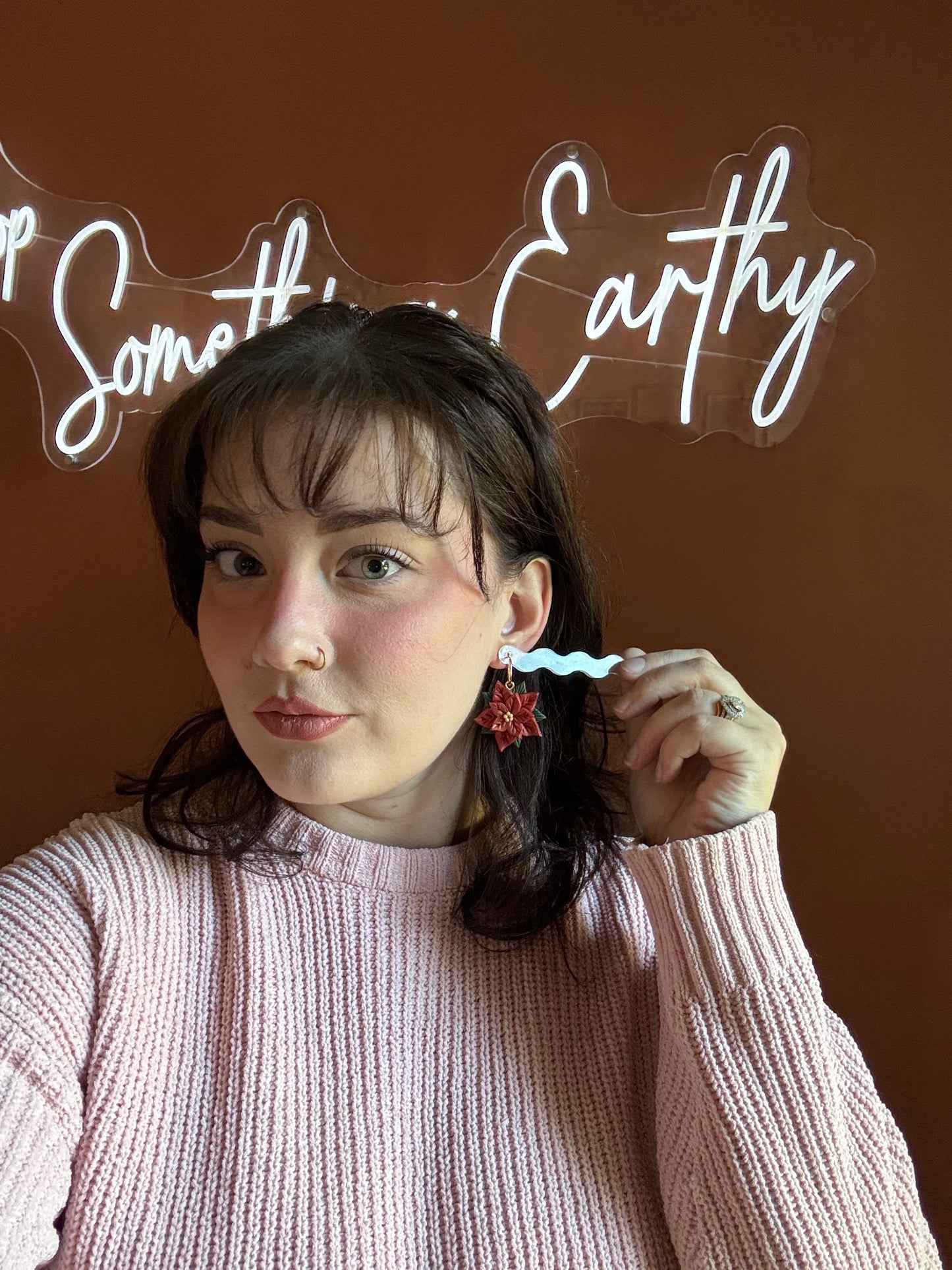 Red Poinsettia Hoops