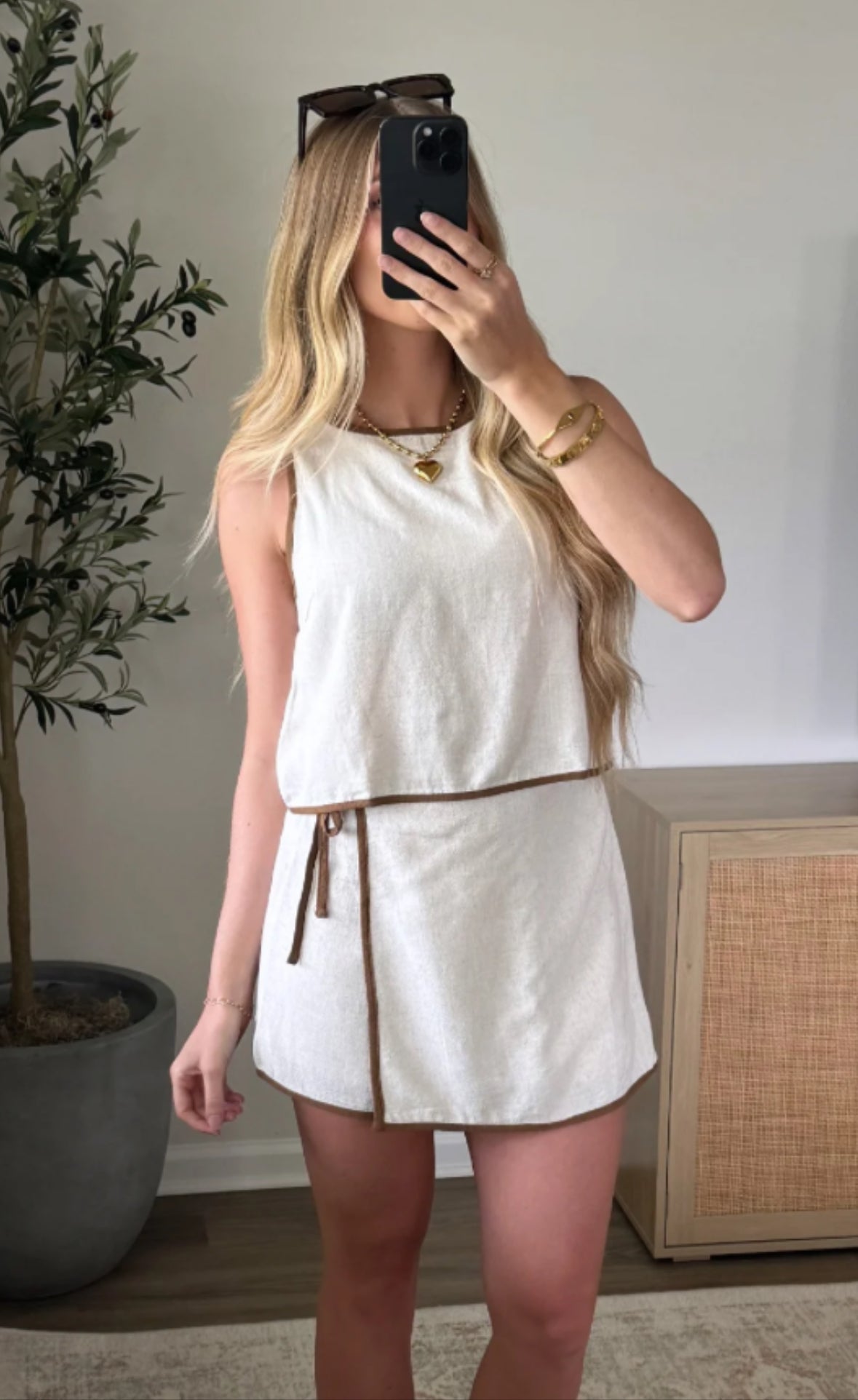 The Kaylee Linen Skort Set