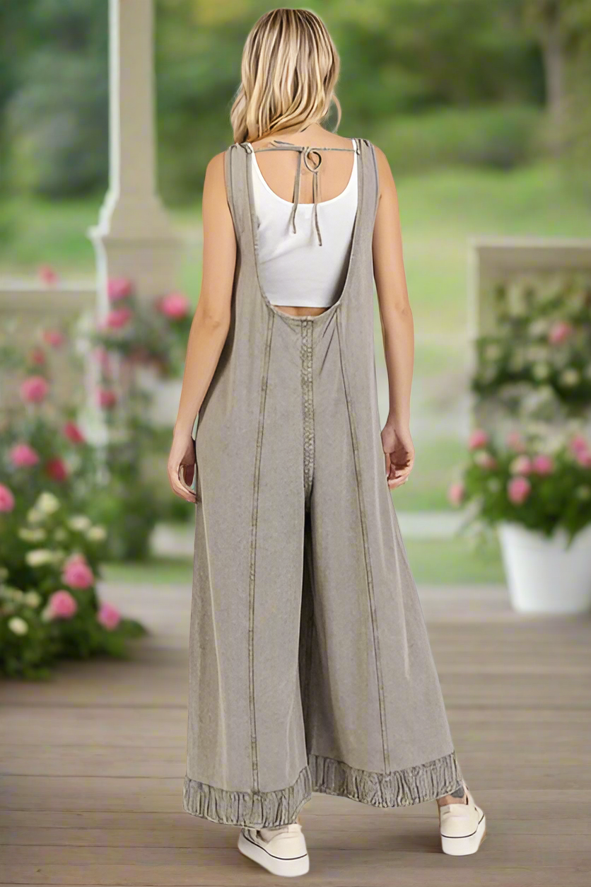 Bella Ruffled Hem Wide Leg Jumpsuit