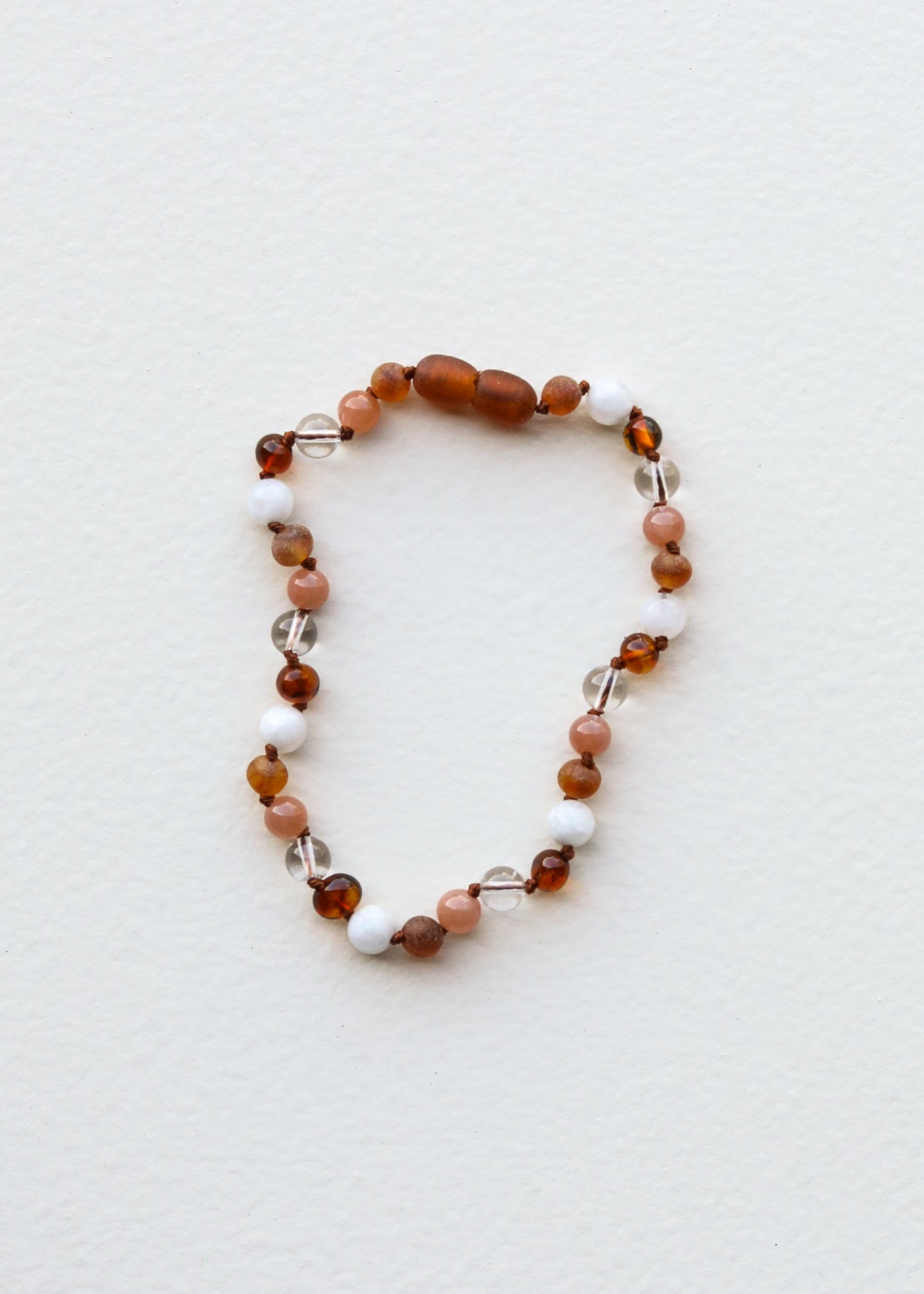Baltic Sea Amber || Sunstone + Moonstone || Natural Gemstone Necklace