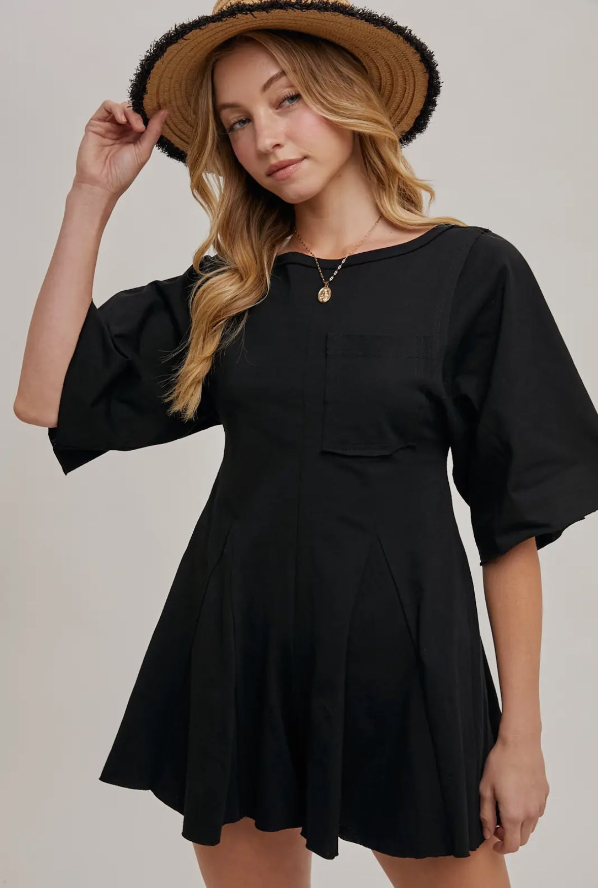 The Ophelia Half Sleeve Cotton Romper