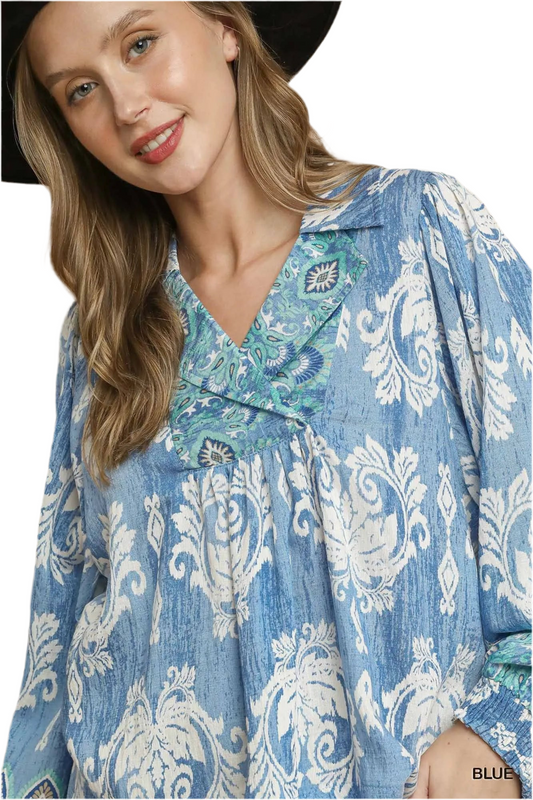 Umgee Scalloped Trim Destiny Top