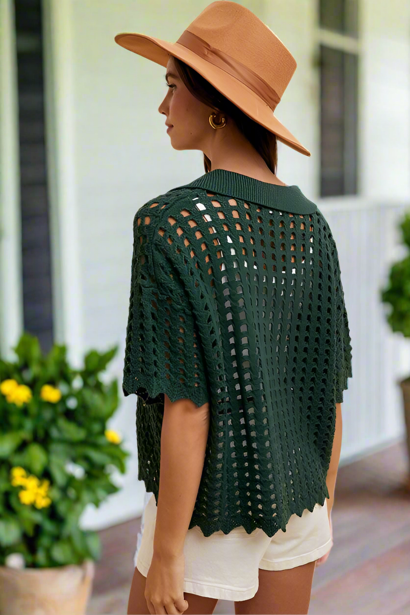 Annie Wear Angeline Open Knit Top