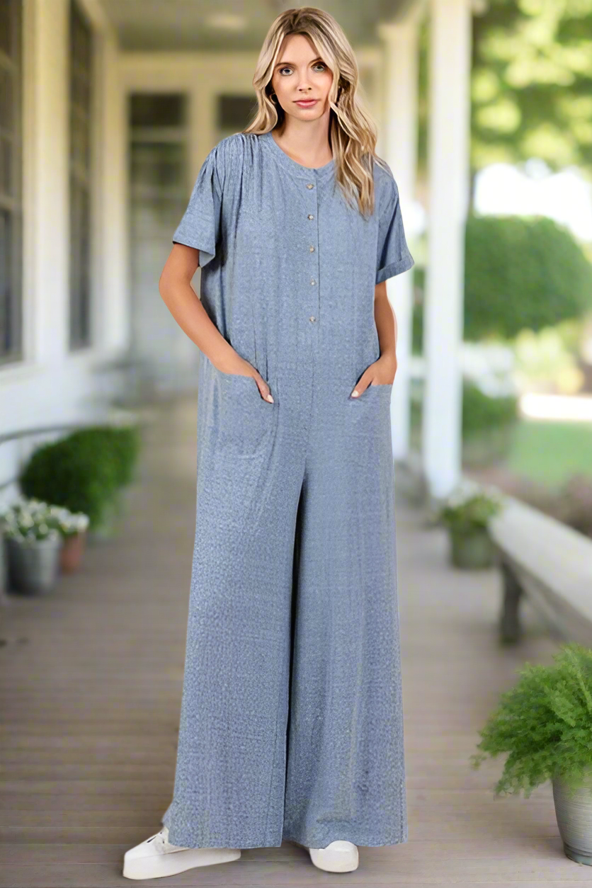 Great Beginning Wide Leg Jumpsuit