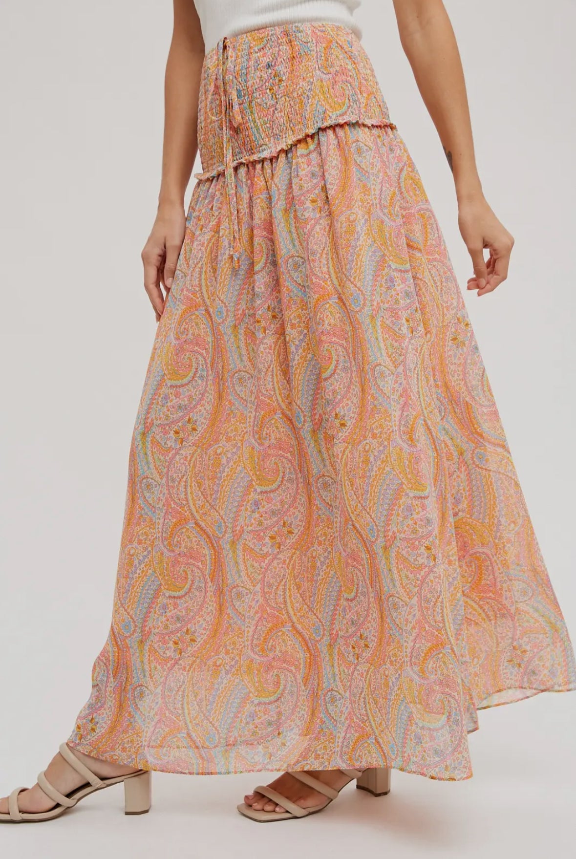 Wynslee Halter Smocking 2 Way Midi Dress Maxi