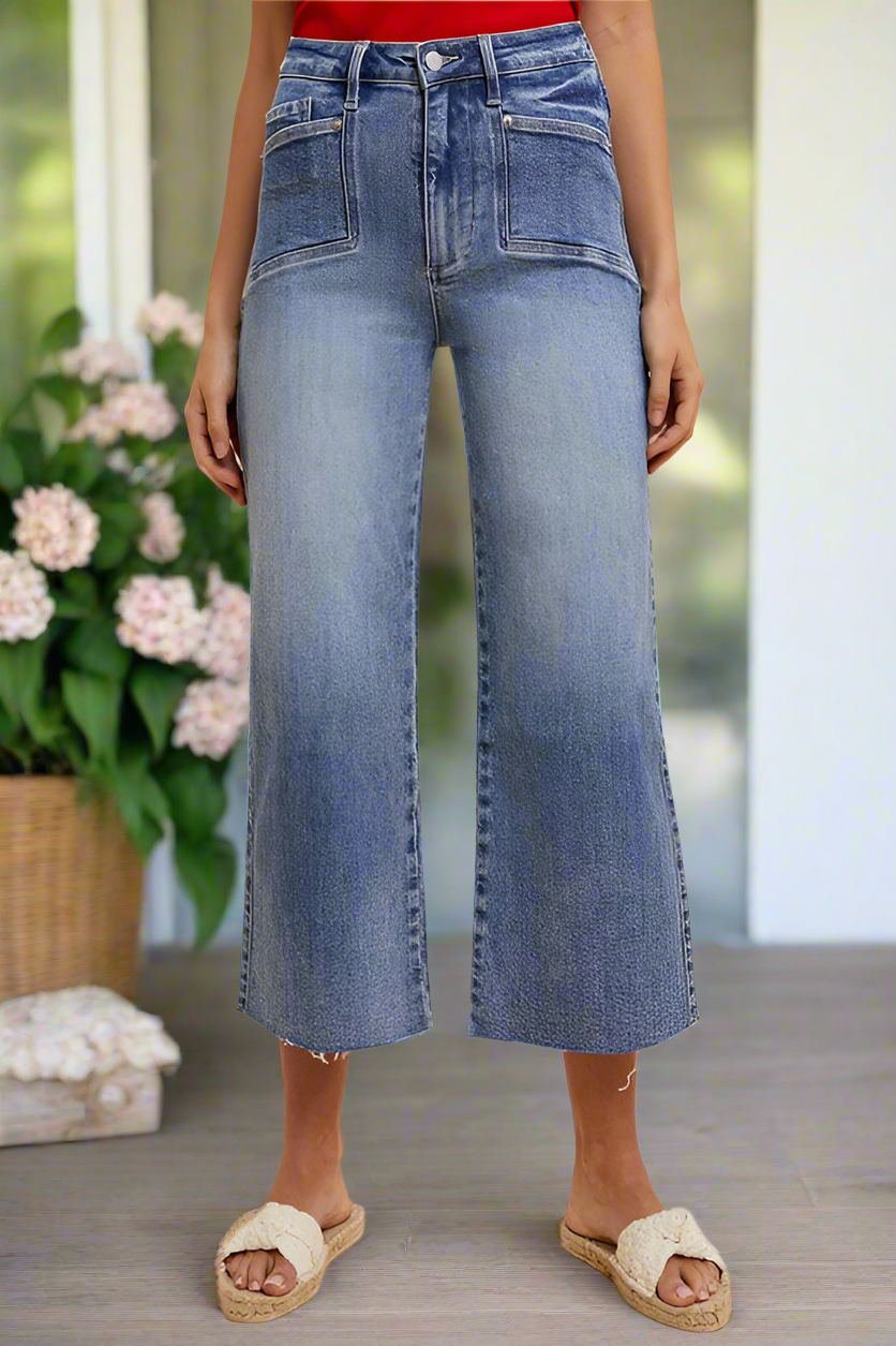 Annie Wear High Waisted Wide Leg Jeans
