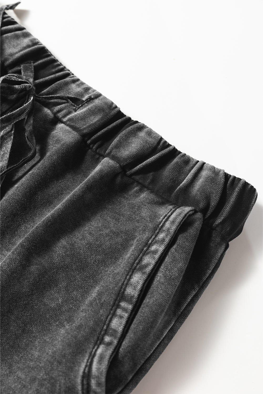 Mineral Wash Patchwork Drawstring Pants