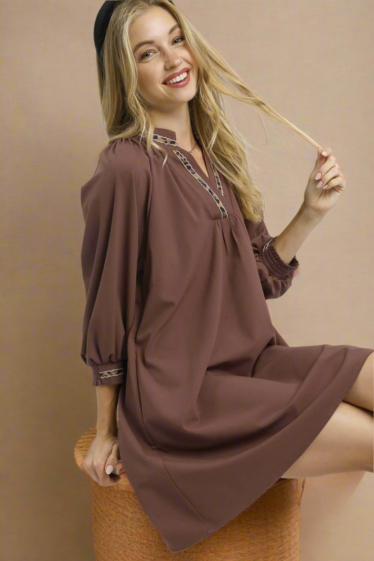 Umgee Loretta Leopard Mini Dress