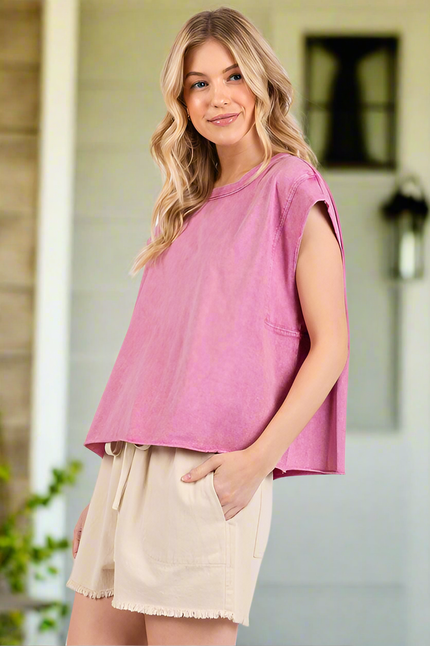 Mittoshop Cap Sleeve Top