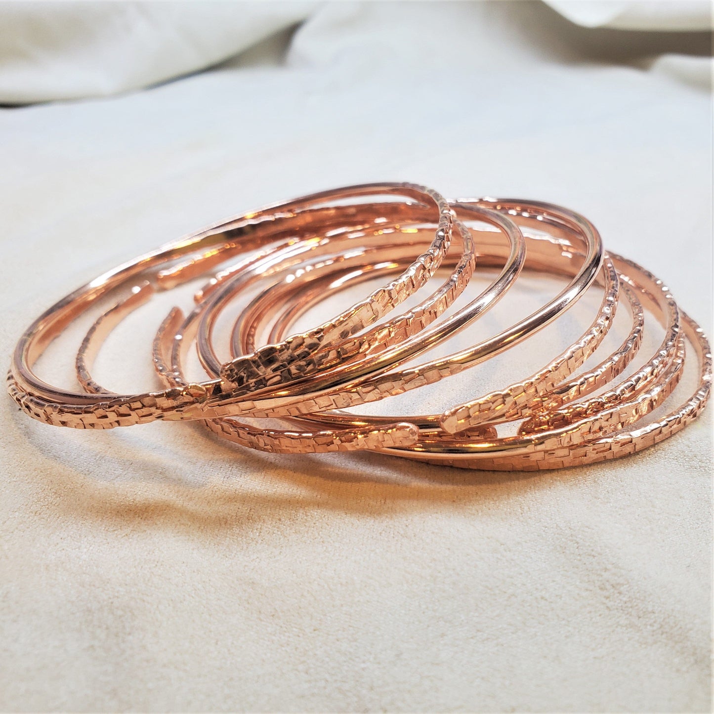 Brides Magazine Featured Copper Bangle in 4 Sizes