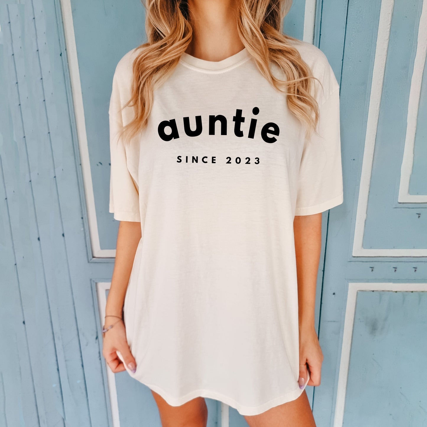 Aunt Personalized Est Year Comfort Colors Graphic Tees