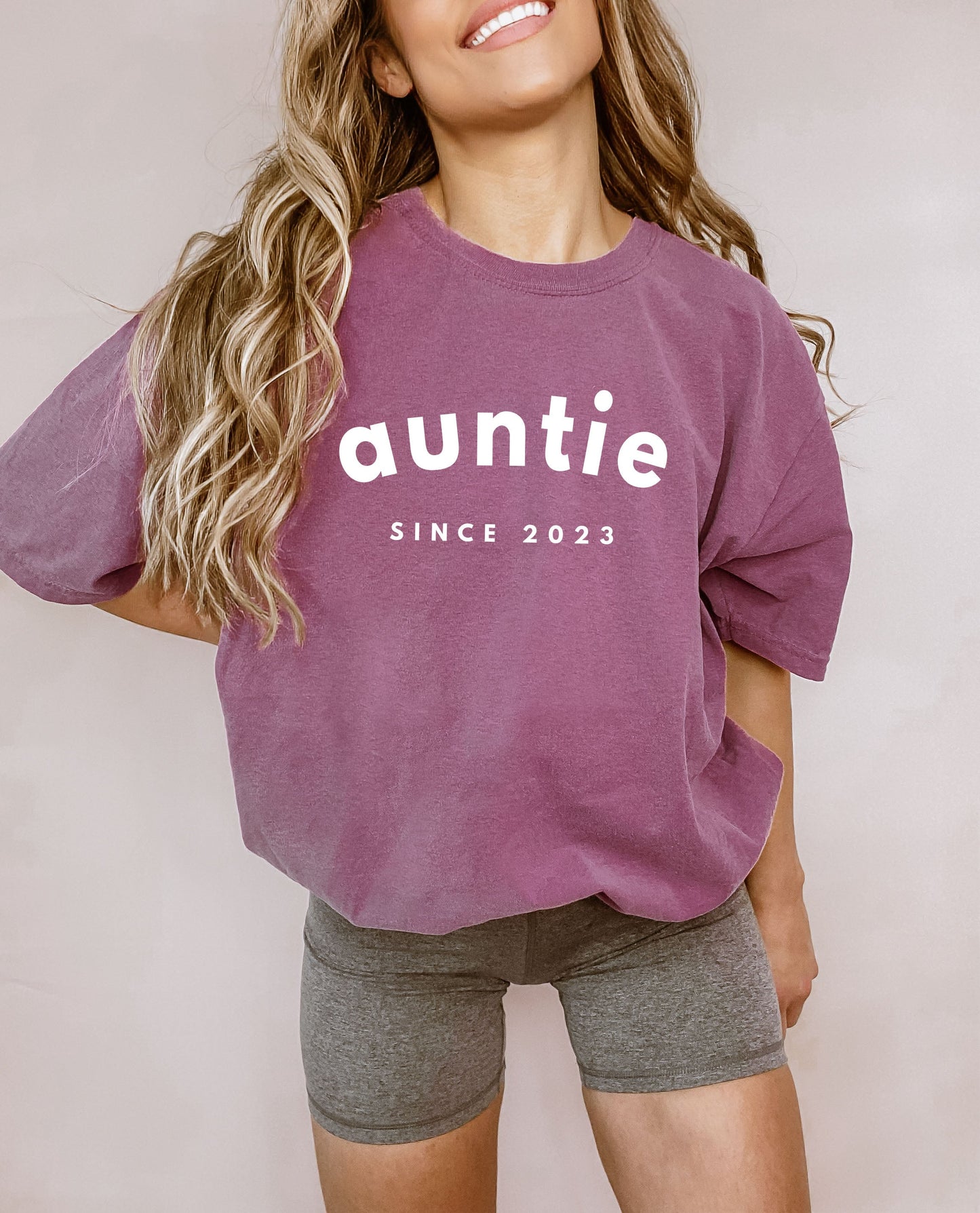 Aunt Personalized Est Year Comfort Colors Graphic Tees
