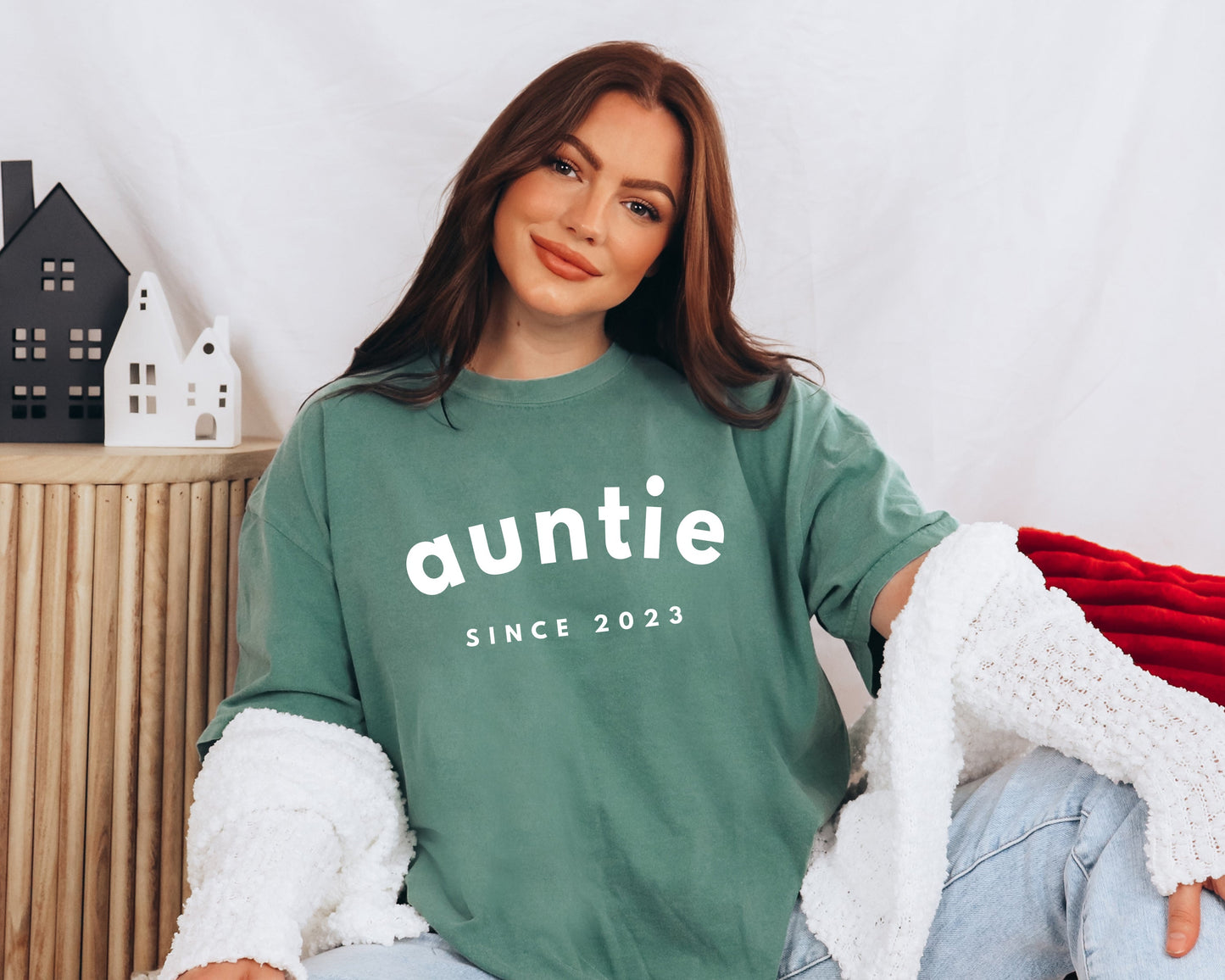 Aunt Personalized Est Year Comfort Colors Graphic Tees