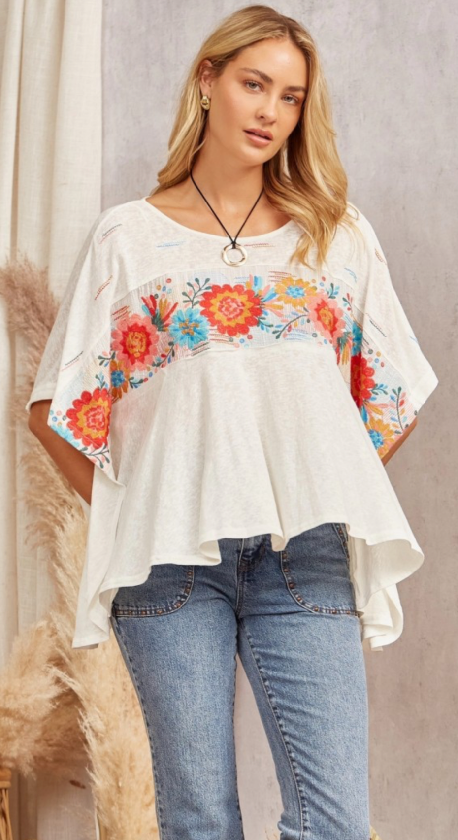 Trinity Embroidered Top