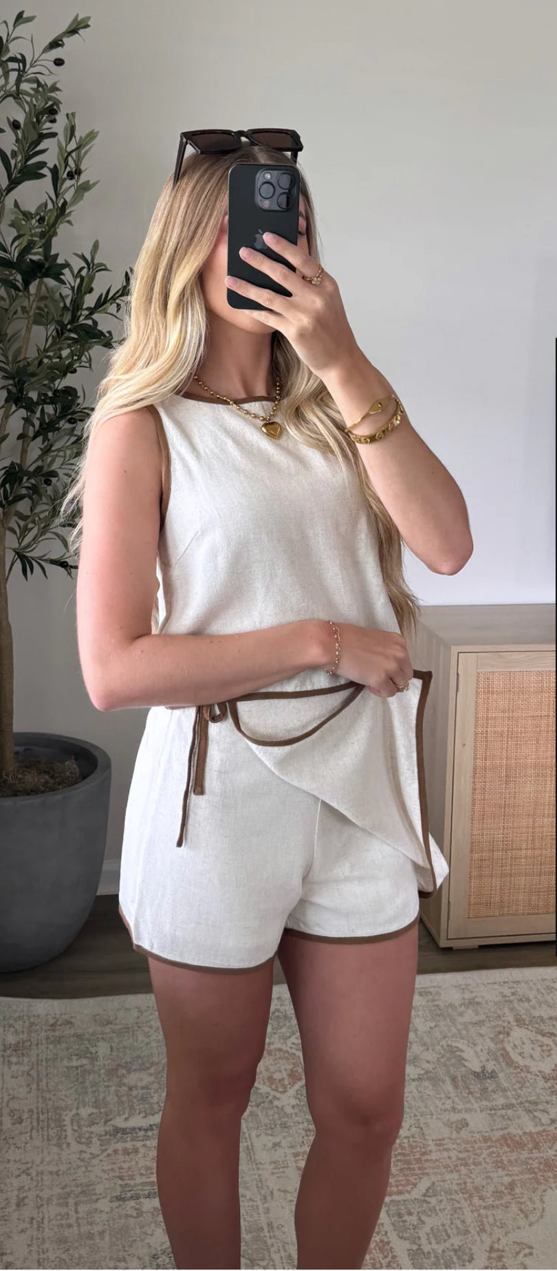 The Kaylee Linen Skort Set