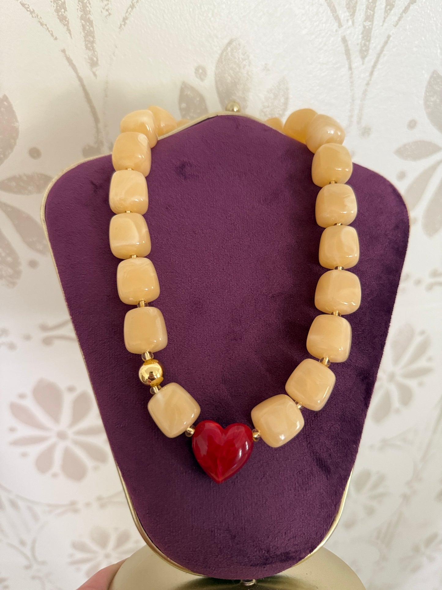 Ne Still My Heart Chunky Bead Necklace