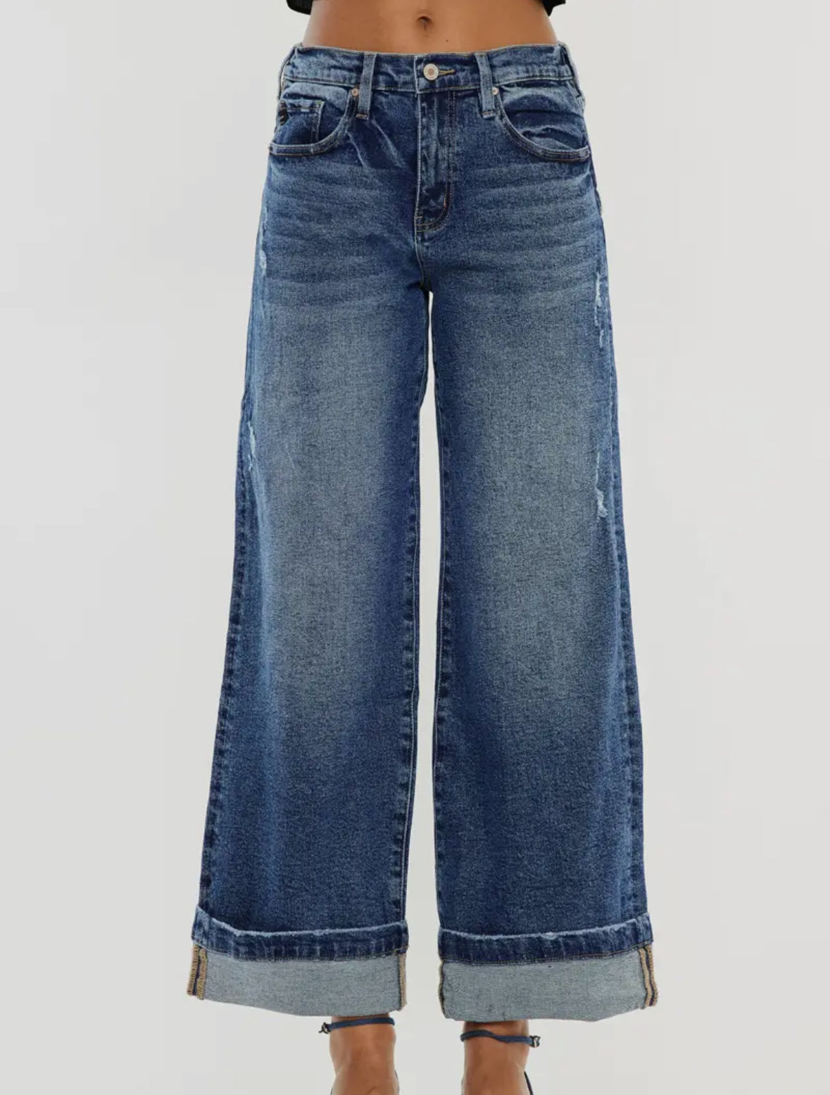 KanCan Cuffed Midrise Jeans