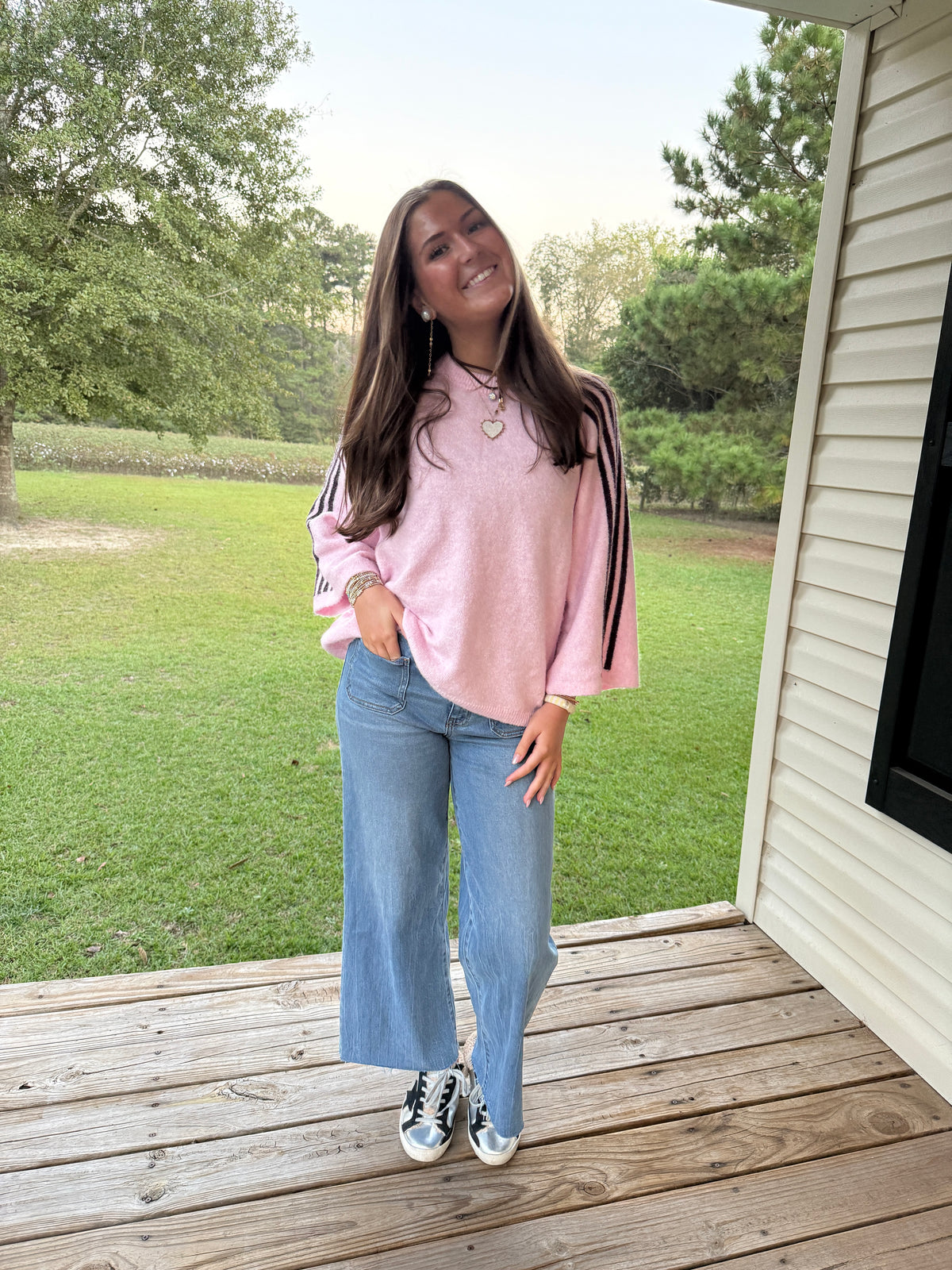 Pink Out Oversized Sweater Top