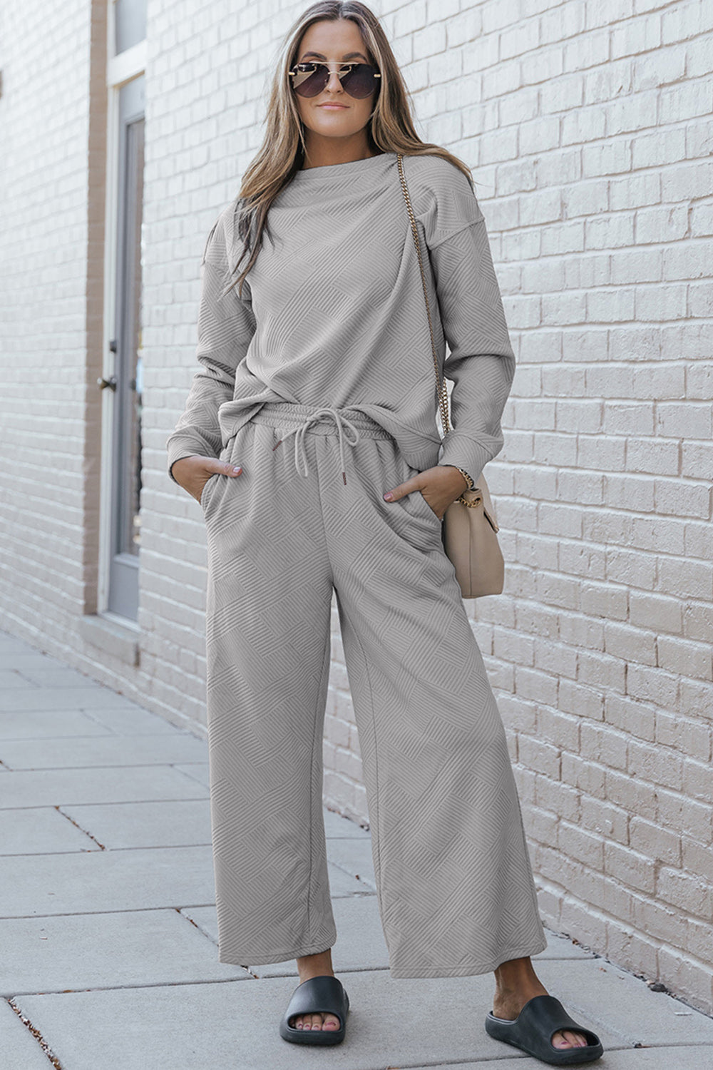 Fit Fancy Textured Double Take Set
