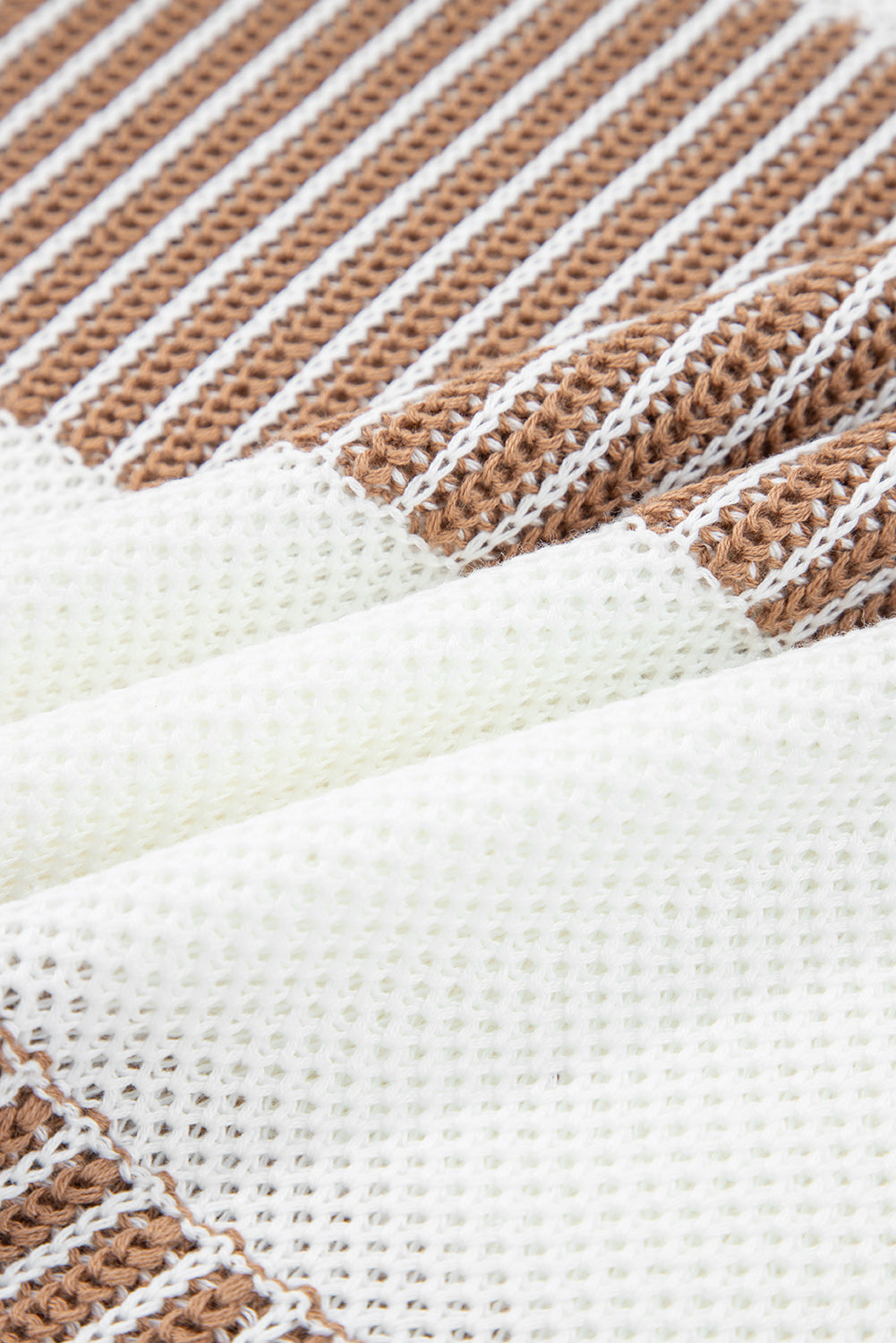 Stripe Patchwork Drop Shoulder Sweater