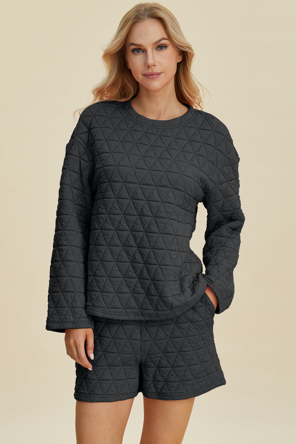 Faith Double Take Texture Shorts Set