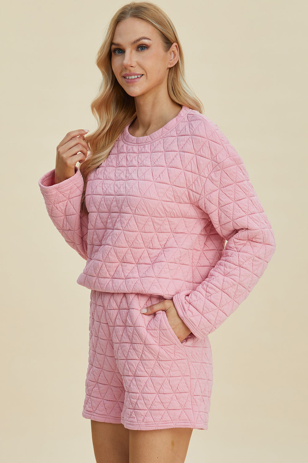Faith Double Take Texture Shorts Set