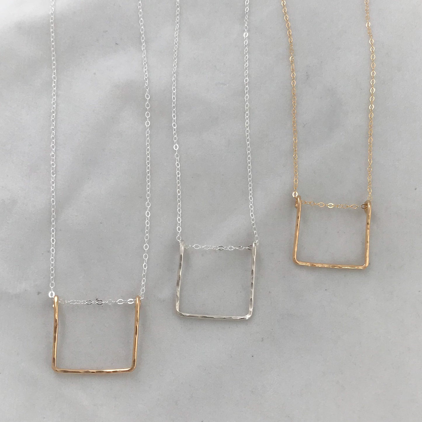 Wire Square Necklace