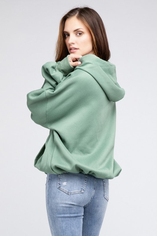 Bibi Stitch Detailed Elastic Hem Hoodie