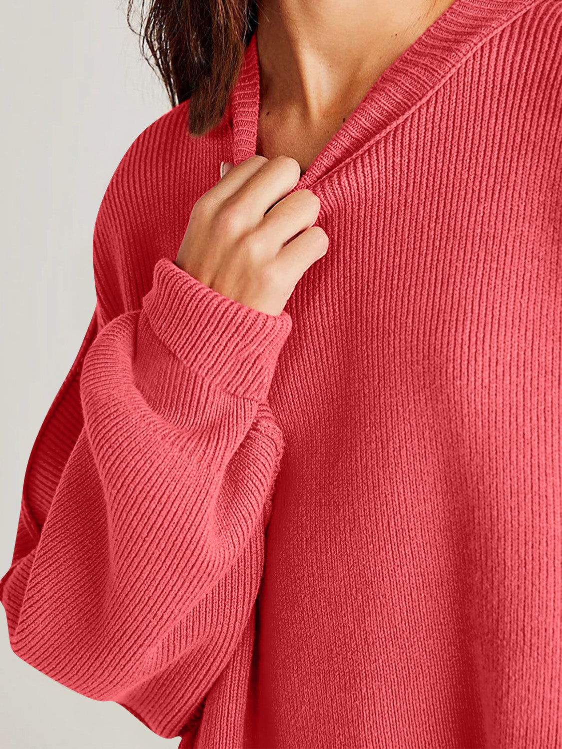 Mandy Side Slit Sweater  Oversized Pullover Sweater