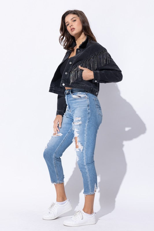 Riley Crop Denim Jacket