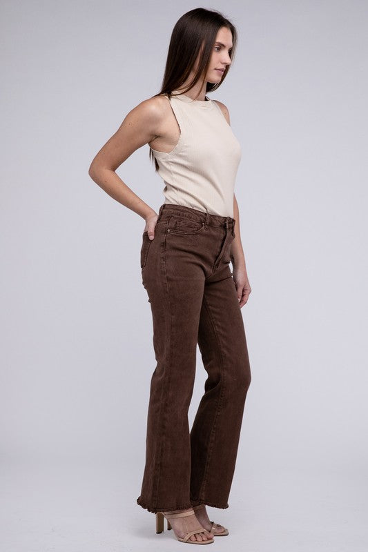Lucy Acid Washed Straight Leg Pants