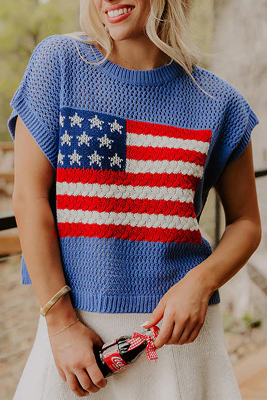 From Sea to Shining Sea Knit Top