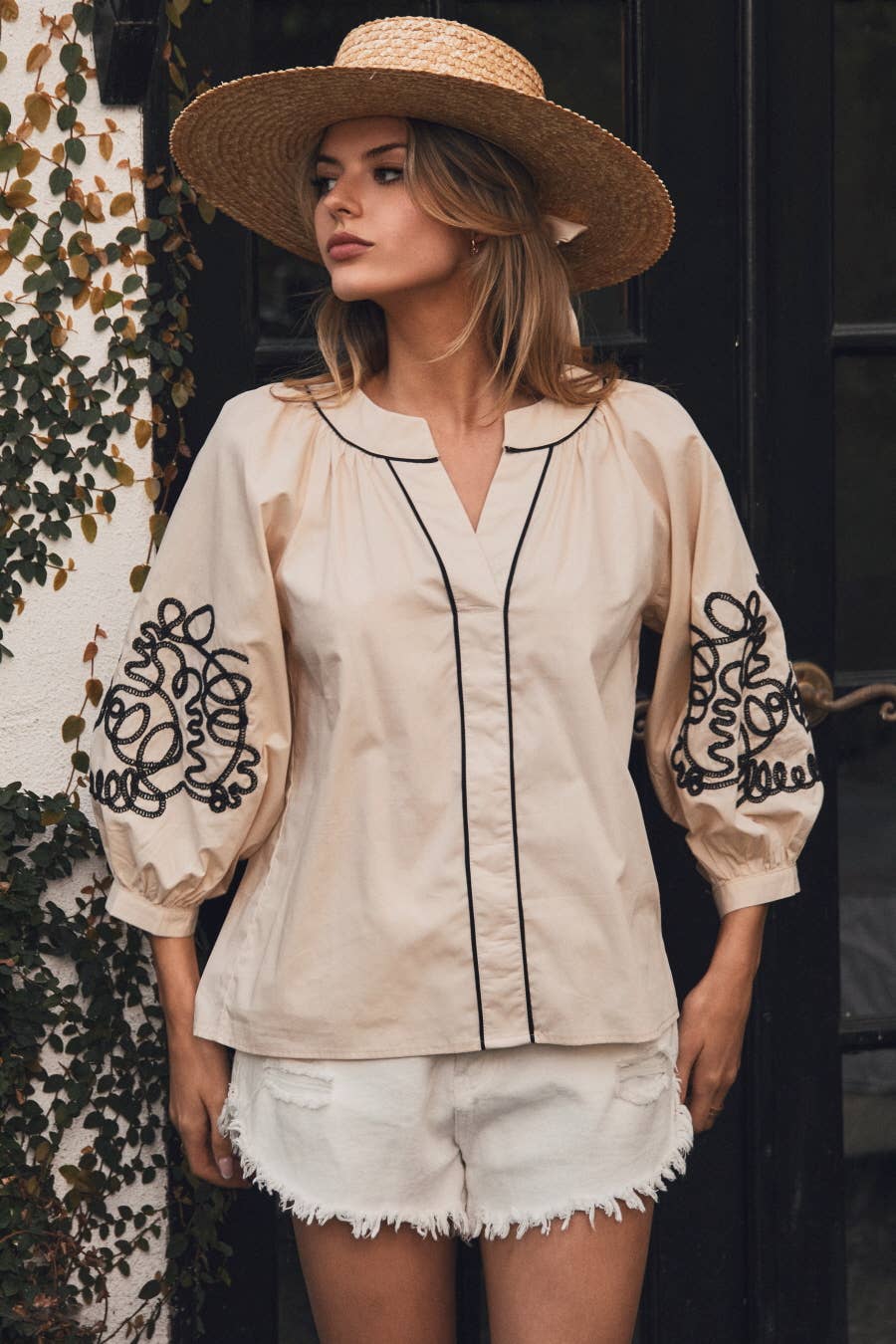 Bethany Embroidered Top