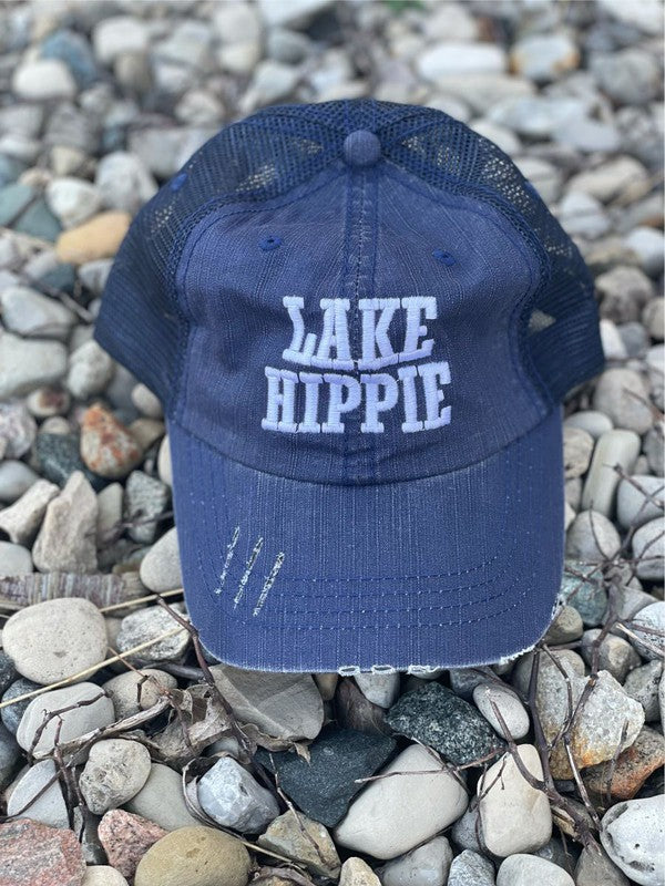 Lake Hippie Embroidered Trucker Hat