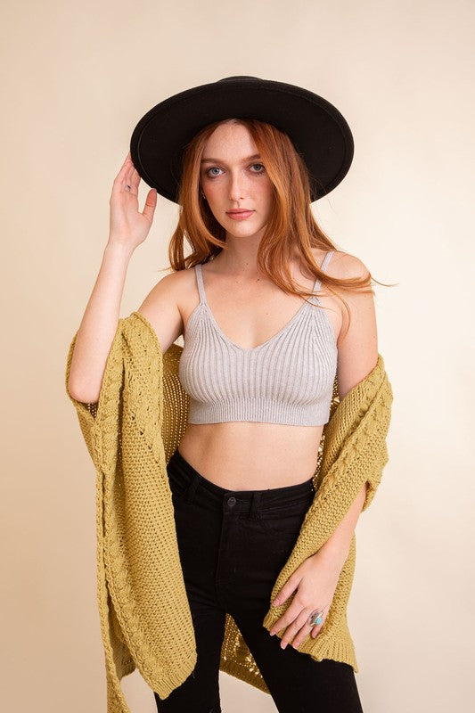 Contour Rib Knit Brami Lounge Bralette