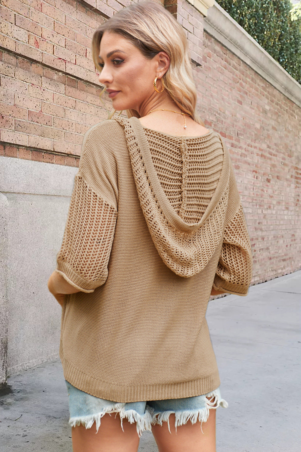 Nelly Openwork Knit Top