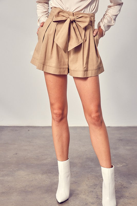 Girls Day High Waisted Bow Tie Shorts
