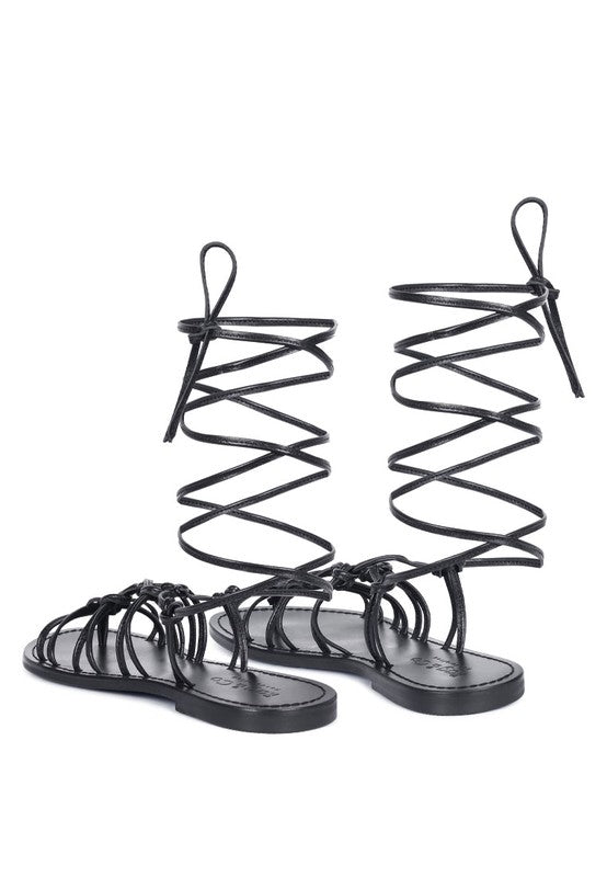 Baxley Genuine Leather Lace Up Sandals