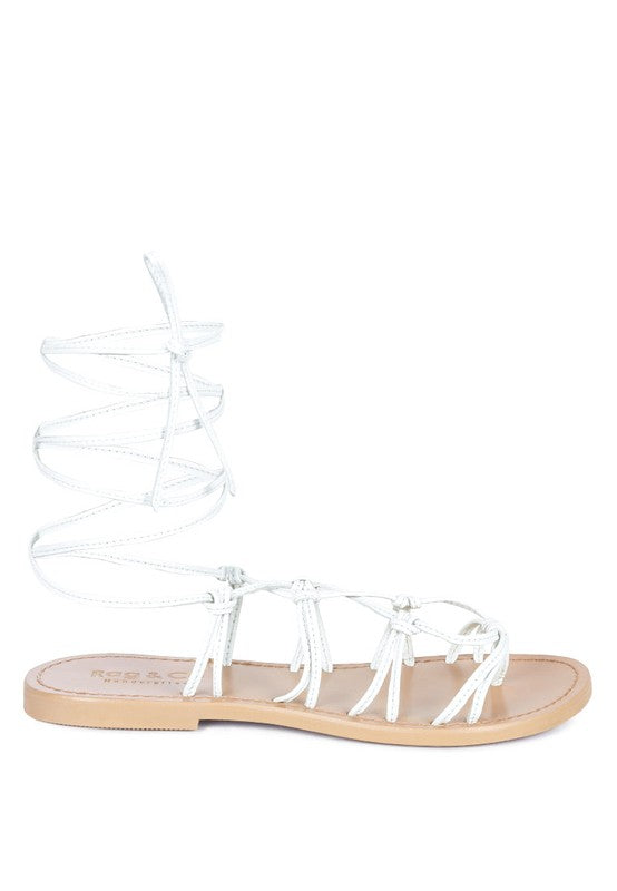 Baxley Genuine Leather Lace Up Sandals