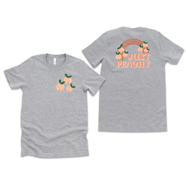 Just Peachy Rainbow Front & Back Graphic Tee