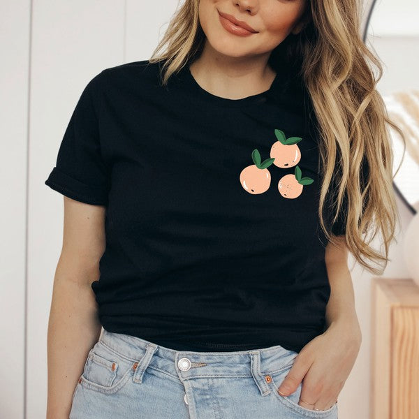 Just Peachy Rainbow Front & Back Graphic Tee